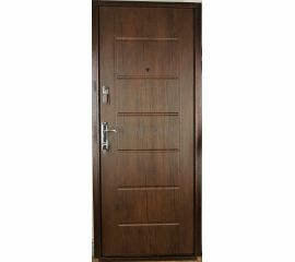 Metāla durvis STANDART MDF-602 ar izturīgu konstrukciju un stilīgu koka tekstūras apdari. Durvis piemērotas dzīvoklim.