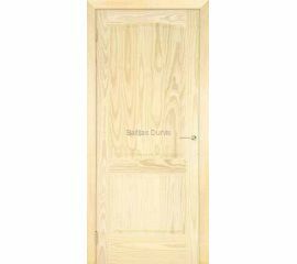 Priedes masīvkoka iekšdurvis Malaga ar dabīga koka apdari un klasiski vienkāršu dizainu mājīgām telpām.