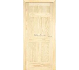 Priedes masīvkoka iekšdurvis COLONIALA ar gaiša koka apdari un tradicionālu dizainu, kas piemērots klasiskām mājām.