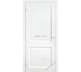 Priedes masīvkoka iekšdurvis LINDA ar balti gruntētu apdari un tīru dizainu, sagatavotas individuālai krāsošanai vai apdarei.