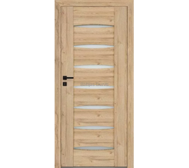 Durvis ENA ar dabīga ozolkoka faktūru un horizontālām reljefām līnijām ar stikla elementiem– piemērotas moderniem interjeriem.