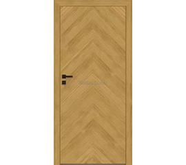 WOOD DRE iekštelpu durvis ar dabiska ozola apdari un modernu rakstu. Durvis siltumam un stilam.