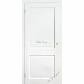 Priedes masīvkoka iekšdurvis LINDA ar balti gruntētu apdari un tīru dizainu, sagatavotas individuālai krāsošanai vai apdarei.