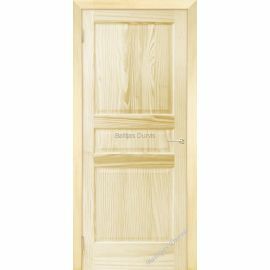 Priedes masīvkoka iekšdurvis PAULA ar gaiša koka apdari un klasisku dizainu, kas piemērots mūsdienīgām mājām.