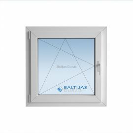 Balts PVC logs ar vienu vērtni. Piemērots "Mazģimenes" projekta ēkām