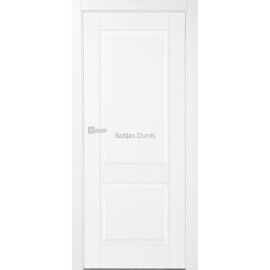 PRADO 2 Baltas matētas iekšdurvis ar diviem pildiņu elementiem radot elegantu dizainu, ideāli piemērotas dažādiem interjeriem.