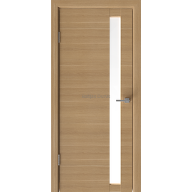 Durvis LIDO Ozols – gaiša ozolkoka finierējuma iekšdurvis ar garenu stikla ielaidumu, kas piešķir eleganci un gaismas caurlaidību.