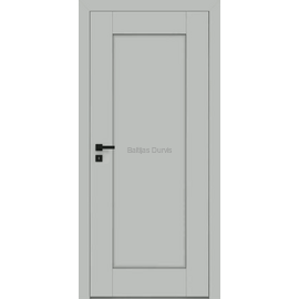 Iekšdurvis ESTRA DRE krāsotas ar vienkāršu un elegantu dizainu, pelēku apdari un gludu virsmu ar frēzējuma līnijām.