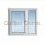 Divdaļīgs PVC logs ar vienu veramu loga daļu un otru fiksētu daļu. Logs paredzēts 103. sērijas ēkām.