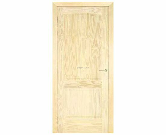 Priedes masīvkoka iekšdurvis Malaga ar dabīga koka apdari un klasiski vienkāršu dizainu mājīgām telpām.