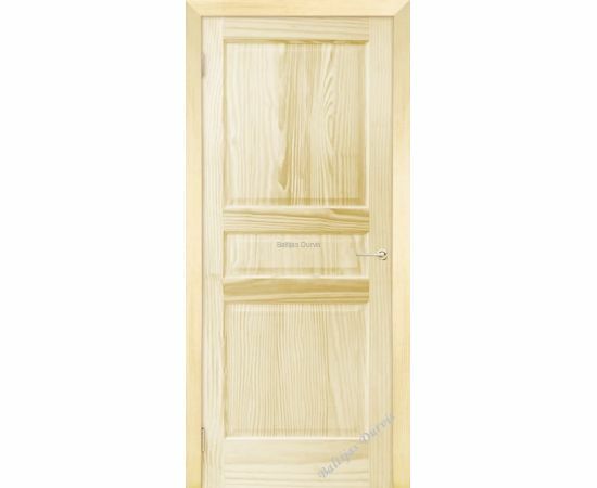 Priedes masīvkoka iekšdurvis PAULA ar gaiša koka apdari un klasisku dizainu, kas piemērots mūsdienīgām mājām.