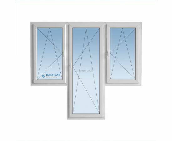 Logi Hruščova tipa māja (paneļu) 2 logi 2050*2050 mm (3 Vērtnes)