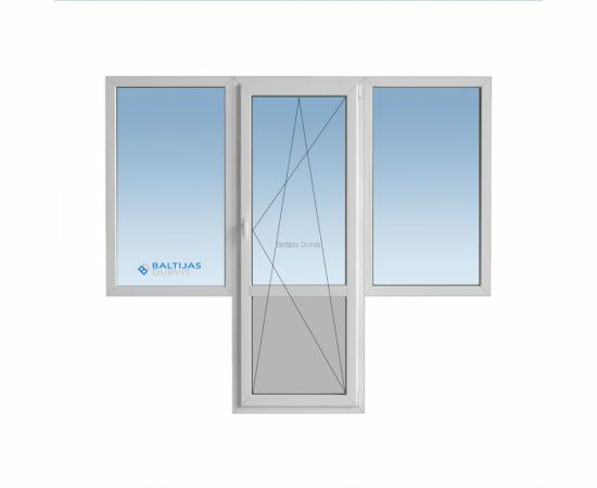 Logi Hruščova tipa māja (paneļu) 2 logi 2050*2050 mm