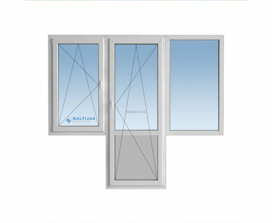 Logi Hruščova tipa māja (paneļu) 2 logi 2050*2050 mm