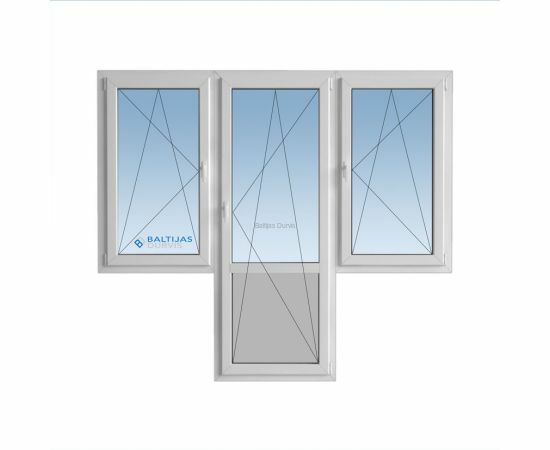 Logi Hruščova tipa māja (paneļu) 2 logi 2050*2050 mm (3 Vērtne)