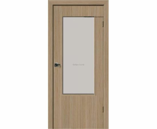 Iekšdurvis Bella Kristal-L SPEC PRO dabīgā ozola koka tonī un lielu stikla pildiņu durvju augšdaļā, kas rada gaišumu un plašuma sajūtu.