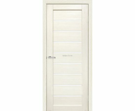 Iekšdurvis LELIA Bianco ar gaišu un elegantu apdari un horizontāliem stiklojuma akcentiem. Durvis piemērotas moderniem interjeriem.