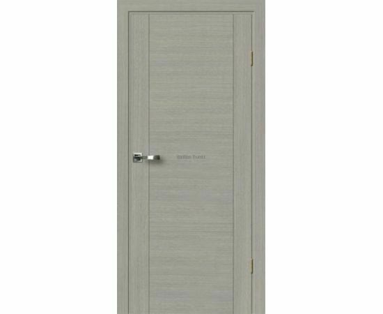 Durvis Torino-L PRO – stilīgas finierētas durvis pelēkā tonī ar horizontālu finierējumu, piemērotas dažādiem interjeriem.