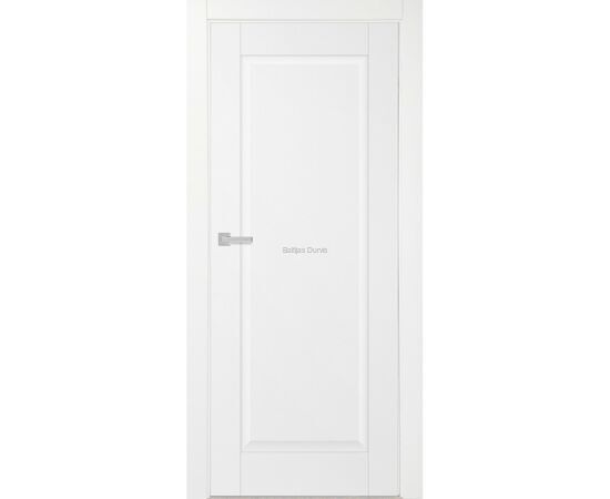 PRADO 1 Baltas matētas iekšdurvis ar vienkāršu un elegantu dizainu, ideāli piemērotas dažādiem interjeriem.