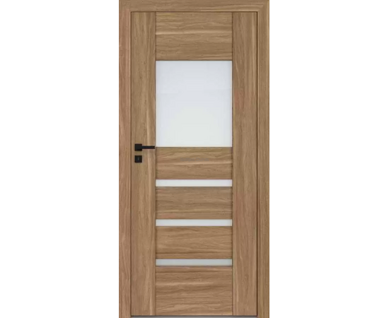 Durvis REVA DRE ar gaišu koka apdari un stikla elementiem, kas papildina telpu ar gaismu.