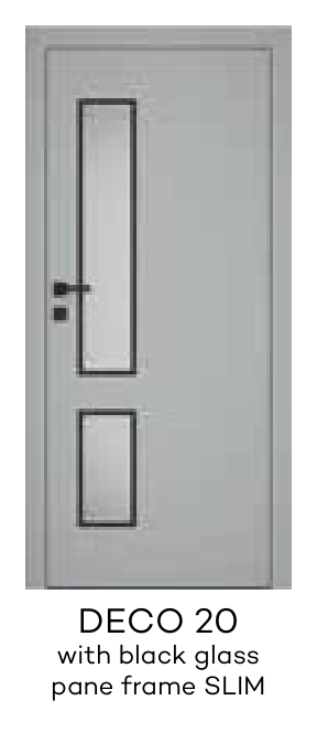 DECO 20 with black glass pane frame SLIM