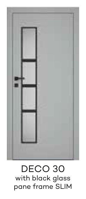 DECO 30 with black glass pane frame SLIM