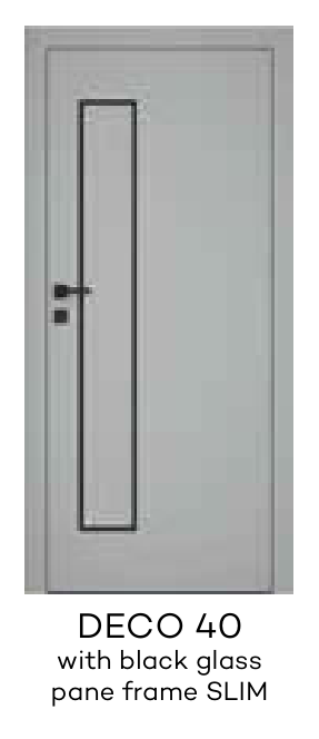 DECO 40 with black glass pane frame SLIM
