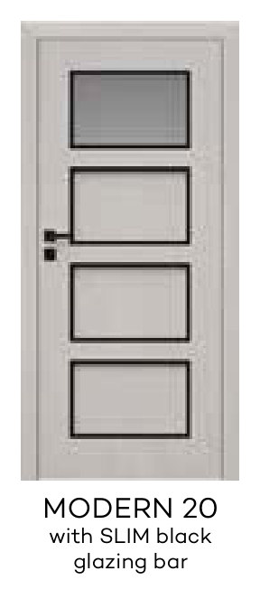 MODERN 20 with SLIM black glazing bar