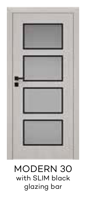 MODERN 30 with SLIM black glazing bar