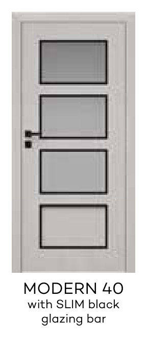 MODERN 40 with SLIM black glazing bar
