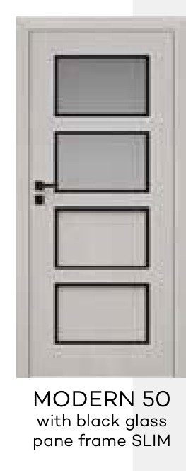 MODERN 50 with black glass pane frame SLIM