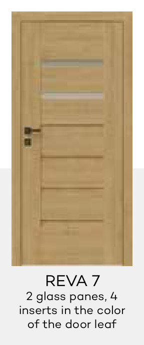 REVA 7 2 glass panes, 4 inserts in the color of the door leaf