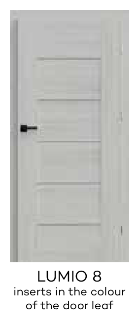 LUMIO 8 inserts in the colour of the door leaf