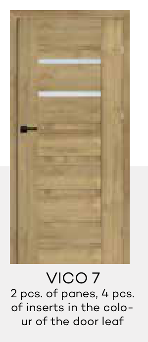 VICO 7 2 pcs. of panes, 4 pcs. of inserts in the colour of the door leaf