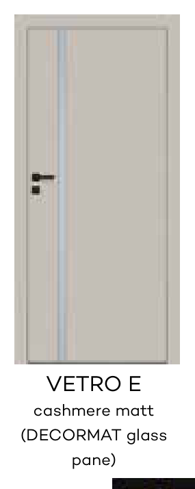 VETRO E cashmere matt (DECORMAT glass pane)
