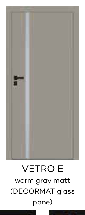 VETRO E warm gray matt (DECORMAT glass pane)