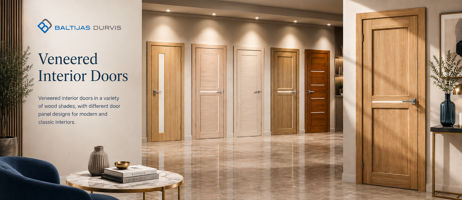 Veneered interior doors